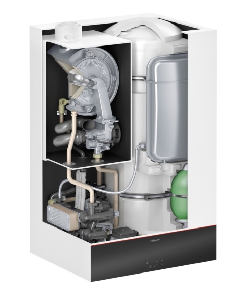 Viessmann Vitodens 111-W 19 kW B1LG Kocioł kondensacyjny, moc 3,2-19kW z zasobnikiem warstwowym 46l z armaturą Z030969