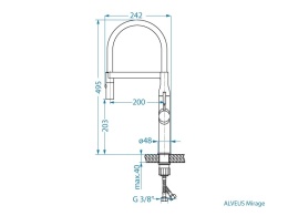 ALVEUS Bateria kuchenna MIRAGE S czarny mat 1150893