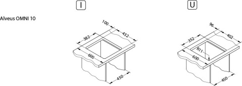 ALVEUS Zlewozmywak 40x45 OMNI 10 beżowy, syfon 1160040