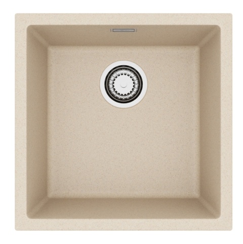 ALVEUS Zlewozmywak 45x45 OMNI 20 beżowy, syfon 1160047