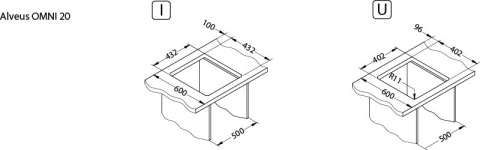 ALVEUS Zlewozmywak 45x45 OMNI 20 biały, syfon 1160044