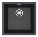 ALVEUS Zlewozmywak 45x45 OMNI 20 czarny, syfon 1160048