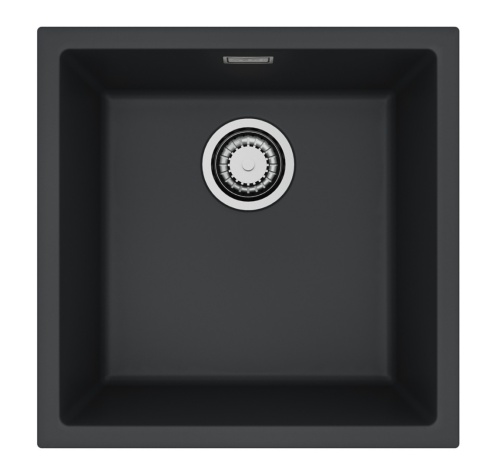 ALVEUS Zlewozmywak 45x45 OMNI 20 deep black, syfon 1160049