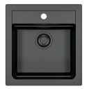 Alveus Atrox 20 Zlewozmywak granitowy jednokomorowy 50x47 cm deep black 1148161