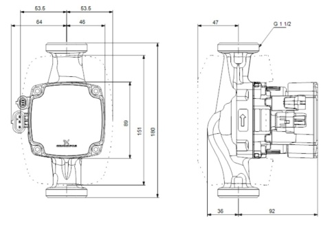 GRUNDFOS ALPHA2 GO Pompa obiegowa 25-60 180 93074216