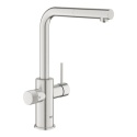 Grohe Blue Pure Minta Bateria kuchenna wysoka z wyciąganą wylewką z funkcją filtrowania wody stal nierdzewna 30590DC0