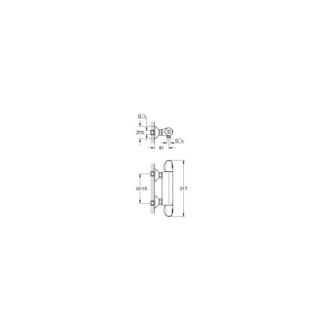 Grohe Grohtherm 1000 bateria prysznicowa z termostatem, chrom 34814003