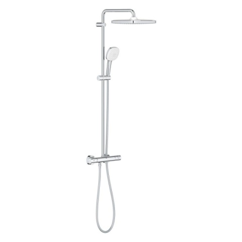 Grohe Tempesta System 250 Cube Zestaw prysznicowy termostatyczny natynkowy z deszczownicą chrom 26689001