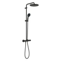 Grohe Tempesta Zestaw prysznicowy termostatyczny natynkowy z deszczownicą matte black 266702431