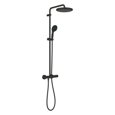 Grohe Tempesta Zestaw prysznicowy termostatyczny natynkowy z deszczownicą matte black 266702431