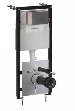 Omnires Flush Set Strongframe 3w1 stelaż podtynkowy do WC przycisk spłukujący antracyt szczotkowany STFWC1R45-RAT