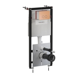 Omnires Flush Set Strongframe 3w1 stelaż podtynkowy do WC przycisk spłukujący miedź szczotkowana STFWC1R45-RCPB