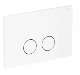 Omnires Steel-R45 przycisk spłukujący do WC biały mat ST45PS1WM