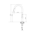 Quadron DARCY SteelQ bateria kuchenna z wyciagana wylewką stal 4172506_BS