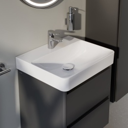 ROCA PRO X Umywalka ceramiczna ścienna z otworem z przelewem 550 x 465 x 140 mm | H8108620001041