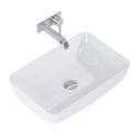 ROCA Umywalka ceramiczna ROCA Nomia 50 nablatowa prostokątna 500 x 390 x 130 mm white | RE040500058060