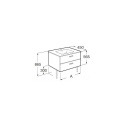 ROCA VICTORIA BASIC UNIK szafka z 2 szufladami z umywalką 60 cm 585 x 450 x 565 mm biały połysk z otworem na baterię A855884806