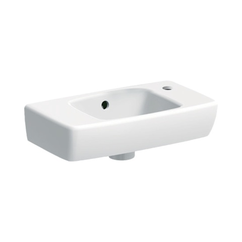 GEBERIT Umywalka SELNOVA COMFORT SQUAREB55cm, H15.5cm, T52.5cm, z przelewem, z otworem na baterię,dla niepełnosprawnych