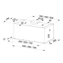 Globalo Design Hadario Okap do zabudowy 80 cm inox HADARIO802INOX