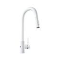 Globalo Design Loretio White 1.1 Bateria kuchenna bezdotykowa z wyciąganą wylewką biała LORETIO_WHITE