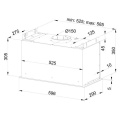 Globalo Design Loteo 60.4 Okap do zabudowy czarny LOTEO_60_4_BLACK