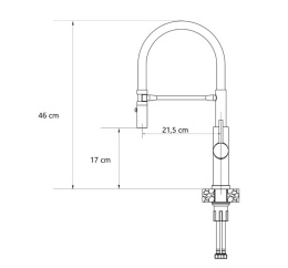 Quadron Andy Bateria kuchenna elastyczna wysoka czarna/wąż czarny 3623523_BLM