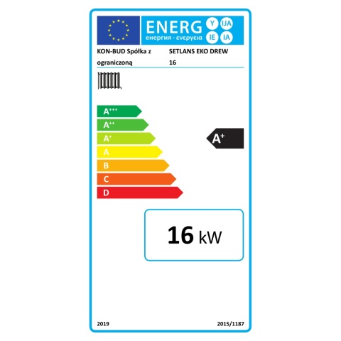 SETLANS Kocioł na drewno EKO DREW (zgazowujący drewno) - 16 kW
