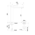 Sapho SPECTRE bateria umywalkowa, wysoka, chrom 1102-04C