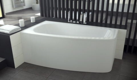Besco Luna Wanna asymetryczna Prawa 150x80 biała WAL-150-NP Besco Luna Wanna asymetryczna Prawa 150x80 biała WAL-150-NP