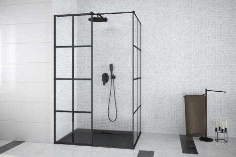 Besco Excea Walk-In kabina prysznicowa 120x90 cm prostokątna EXC-129-190B Besco Excea Walk-In kabina prysznicowa 120x90 cm prostokątna EXC-129-190B