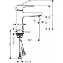 HANSGROHE 100 BATERIA UMYWALKOWA METROPOL CHROM 32500000