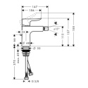 HANSGROHE METRIS BATERIA BIDETOWA E2 31280000