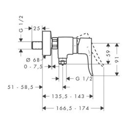 HANSGROHE METRIS BATERIA PRYSZNICOWA E2 31680000