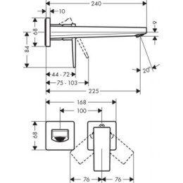 HANSGROHE BATERIA UMYWALKOWA METROPOL CHROM 32526000