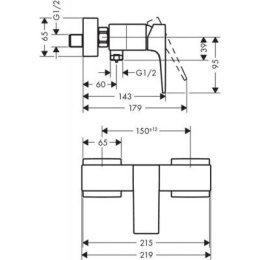 HANSGROHE METROPOL BATERIA PRYSZNICOWA CHROM 32560000