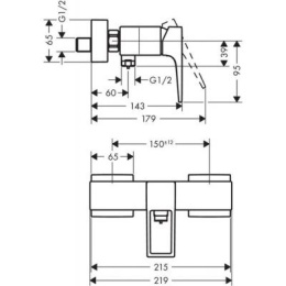 HANSGROHE METROPOL BATERIA PRYSZNICOWA CHROM 74560000