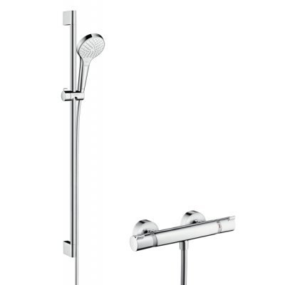 Hansgrohe Croma Select S Zestaw prysznicowy 90 cm biały/chrom (27014400) Hansgrohe Croma Select S Zestaw prysznicowy 90 cm biały/chrom (27014400)