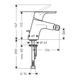 Hansgrohe Focus bateria bidetowa 31920000