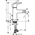 Hansgrohe Talis S bateria bidetowa stojąca chrom 72200000