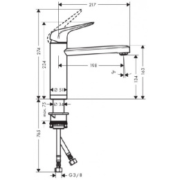 HANSGROHE BATERIA KUCHENNA 71807000