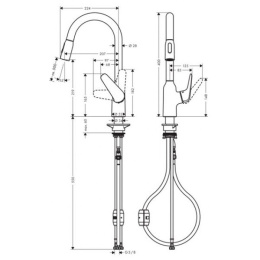 HANSGROHE BATERIA KUCHENNA M429-H220 71800000