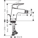 Hansgrohe Logis bateria bidetowa jednouchwytowa 71204000