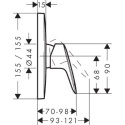 Hansgrohe Logis bateria prysznicowa podtynkowa chrom 71605000