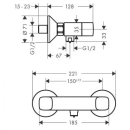 Hansgrohe Logis bateria prysznicowa ścienna 71263000