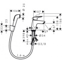 Hansgrohe Logis zestaw bateria bidetowa chrom 71290000