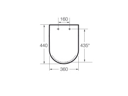 ROCA HALL - DESKA WC TWARDA - A80162B004