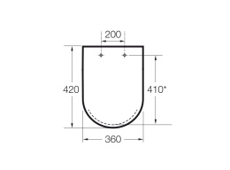 ROCA HALL - DESKA WC TWARDA COMPACTO - A801620004