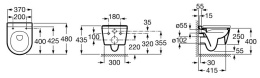 ROCA INSPIRA - MISKA WC PODWIESZANA RIMLESS ROUND COMPACTO - A346528000