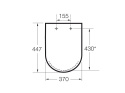 ROCA MERIDIAN - DESKA WC DUROPLAST Z WYCIĘCIEM DO KOMPAKTÓW WC - A801230004