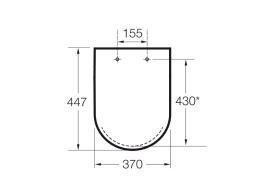 ROCA MERIDIAN - DESKA WC DUROPLAST Z WYCIĘCIEM DO KOMPAKTÓW WC - A801230004